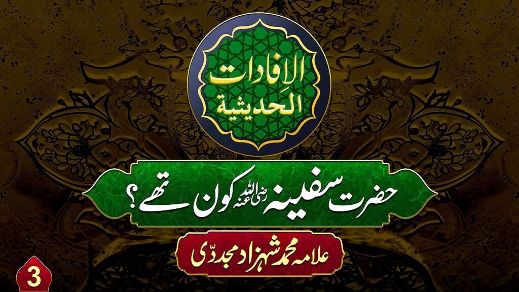 Al-ifadat-Al-Hadeesia (3) | Hazrat Safeena (Radi Allah Anho) Kon Thy? | by Allama Shahzad Mujaddidi